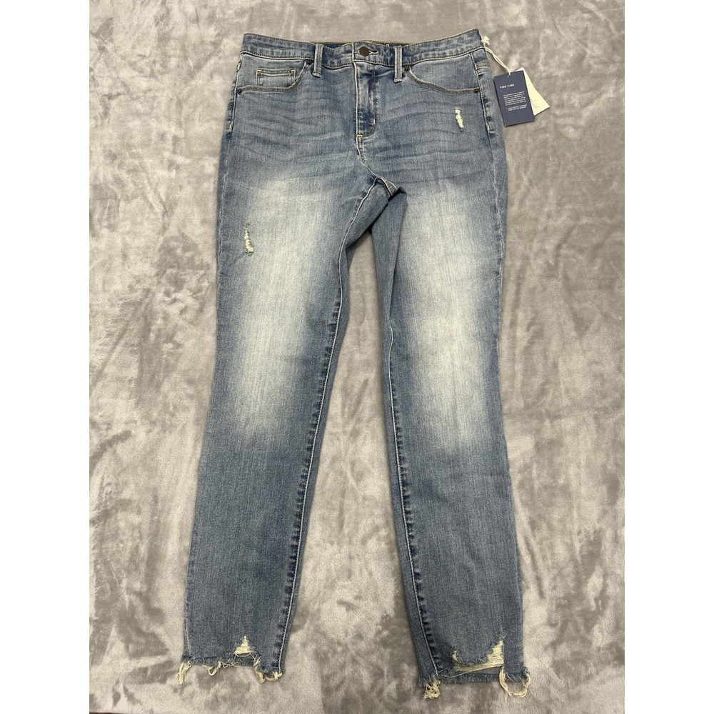 Universal Thread Jeans Women 10R Blue Wash High Rise Skinny Distressed Stretch